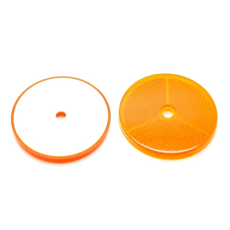 Funecobikes 2 Catadioptres Ronds Orange 80 Mm 5 Funecobikes 2 Catadioptres Ronds Orange 80 Mm – Image 3