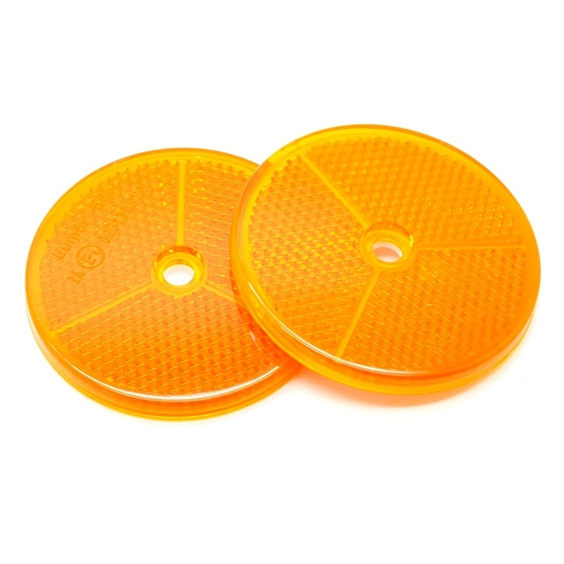 Funecobikes 2 Catadioptres Ronds Orange 80 Mm 3 Funecobikes 2 Catadioptres Ronds Orange 80 Mm