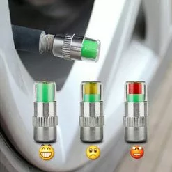 Vélo Original Bouchon Valve Pneu Voiture Argent 2.4 Bar Pression -Promos vélo Magasin bouchon valve pneu voiture argent 24 bar pression 1 3