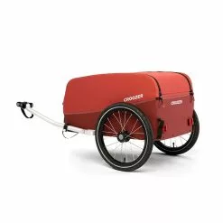 Croozer Remorque De Transport Cargo Kalle Lava Red Capacité 92 L -Promos vélo Magasin remorque croozer cargo 16 2018 campfire red timon lat attel bache 5