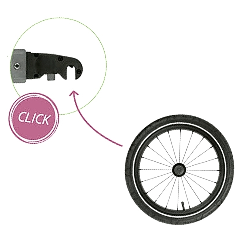 Roue 16 Pouces Pour Kit Jogging Remorque Vélo Croozer 4 Roue 16 Pouces Pour Kit Jogging Remorque Vélo Croozer – Image 2