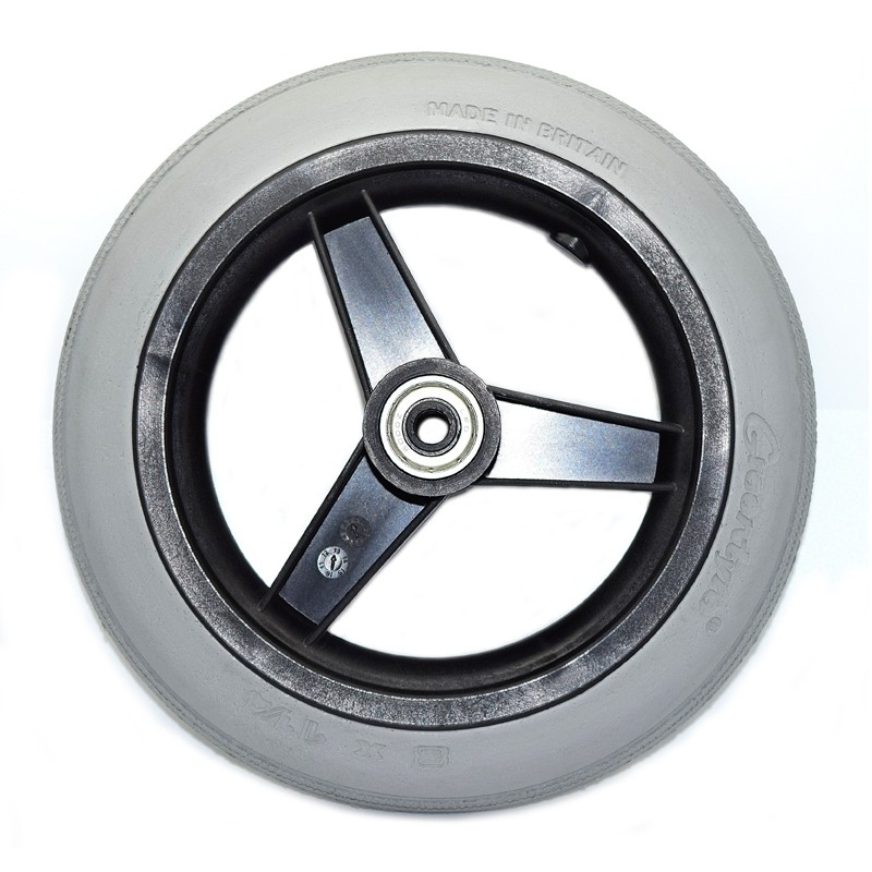 Greentyre Roue Pleine 150x33 Mm - Bandage Gris - Jante Noire - Pour Axe 8 Mm 3 Greentyre Roue Pleine 150x33 Mm - Bandage Gris - Jante Noire - Pour Axe 8 Mm