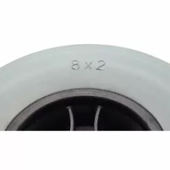 Greentyre Roue Pleine 200 X 50 - Bandage Gris - Jante Noire - Pour Axe 8 Mm -Promos vélo Magasin roue pleine 200 x 50 bandage gris jante noire pour axe 8 mm 2