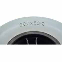 Greentyre Roue Pleine 200 X 50 - Bandage Gris - Jante Noire - Pour Axe 8 Mm -Promos vélo Magasin roue pleine 200 x 50 bandage gris jante noire pour axe 8 mm 3